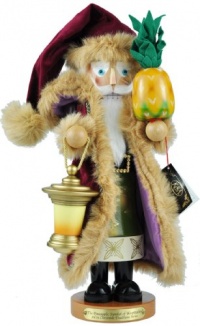 Kurt Adler 17-Inch Limited Edition Steinbach Santa with Pineapple Signed Nutcracker Kurt Adler 17-Inch Limited Edition Steinbach Santa with Pineapple Signed Nutcracker