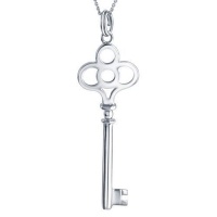 Bling Jewelry 925 Sterling Silver Crown Key Pendant Necklace 18in Bling Jewelry 925 Sterling Silver Crown Key Pendant Necklace 18in