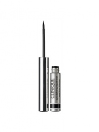 Draws a dramatic line in one fluid stroke. Fast-drying liquid liner flows on with ease for intense, precise colour. Water-resistant colour stays comfortable, wears long and true. Suitable for contact lens wearers. Opthamologist tested. 0.11 fl. oz. 