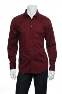 No Retreat Black Label 'Roxbury' Men's Burgundy Button Down Shirt No Retreat Black Label 'Roxbury' Men's Burgundy Button Down Shirt
