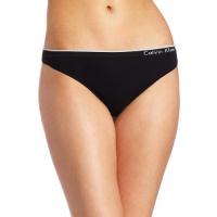 Calvin Klein Women's Seamless Thong, Black, Medium Calvin Klein Women's Seamless Thong, Black, Medium