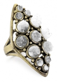 Low Luv by Erin Wasson 14k Plated Crystal Diamond Shaped Ring