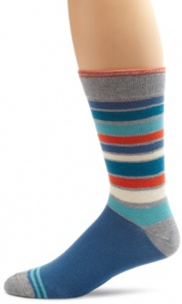PACT Men's Denim Farm Stripe Crew Sock PACT Men's Denim Farm Stripe Crew Sock