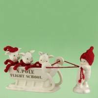 Department 56 Snowbabies Classics North Pole Flight School Figurine, 4.33-Inch Department 56 Snowbabies Classics North Pole Flight School Figurine, 4.33-Inch