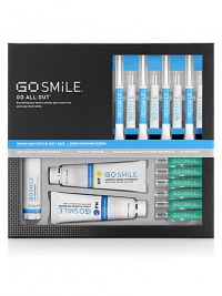 A luxurious set with everything you need to whiten your teeth in four days and keep them white. Speed Whitening System safely and easily whitens teeth in four days. Two technologies work together to whiten better and faster than any single-step process without strips or trays. Advanced technology makes it easy to get and keep a beautiful smile. A luxurious set with everything you need to whiten your teeth in four days and keep them white. Speed Whitening System safely and easily whitens teeth in four days. Two technologies work together to whiten better and faster than any single-step process without strips or trays. Advanced technology makes it easy to get and keep a beautiful smile.