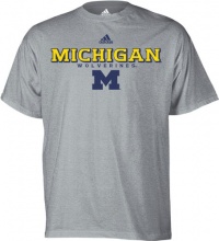 Michigan Wolverines Grey adidas Impervious T-Shirt Michigan Wolverines Grey adidas Impervious T-Shirt