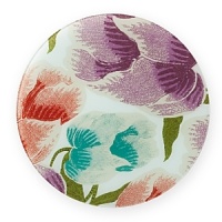 This colorful botanical reflects DVF style inspired by nature. Its large-scale flowers with exaggerated petals add garden whimsy to table settings. This colorful botanical reflects DVF style inspired by nature. Its large-scale flowers with exaggerated petals add garden whimsy to table settings.