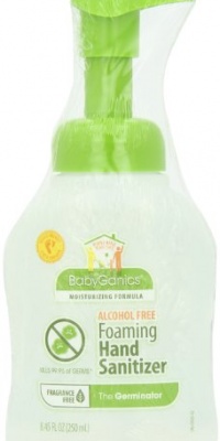 BabyGanics Alchohol Free Foaming Hand Sanitizer, Fragrance Free, 250ml (8.45-Ounce) Bottles (Pack of 2)