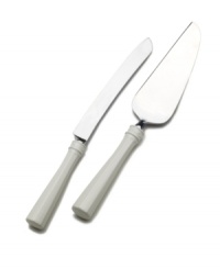 Gently scalloped handles are carved of metal and enamel, creating a set of pie and cake serveware that embodies graceful elegance. Complements both Italian and French Countryside dinnerware from Mikasa. Gently scalloped handles are carved of metal and enamel, creating a set of pie and cake serveware that embodies graceful elegance. Complements both Italian and French Countryside dinnerware from Mikasa.