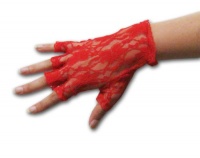 Half Finger Wrist Length Lace Gloves Available in Assorted Colors Half Finger Wrist Length Lace Gloves Available in Assorted Colors