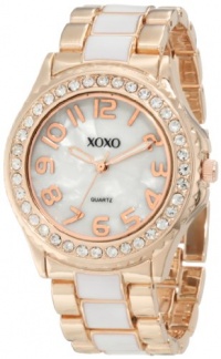 XOXO Women's XO5472 Rose Gold with White Epoxy Analog Bracelet Watch XOXO Women's XO5472 Rose Gold with White Epoxy Analog Bracelet Watch