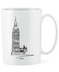 Set the table with a new point of view. Etched with Big Ben, the London accent mug adds European charm to the understated elegance of Tin Can Alley dinnerware. Set the table with a new point of view. Etched with Big Ben, the London accent mug adds European charm to the understated elegance of Tin Can Alley dinnerware.