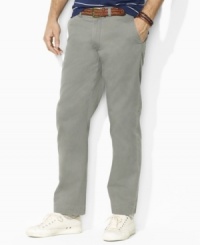 The classic-fitting Preston pant is tailored with a relaxed, straight leg in washed cotton chino for a timeworn, vintage appeal. The classic-fitting Preston pant is tailored with a relaxed, straight leg in washed cotton chino for a timeworn, vintage appeal.