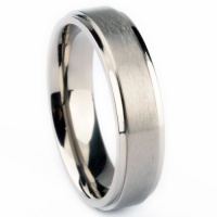 6mm Silver Titanium Rings for Women Men Flat Matte Comfort Fit Engagement Wedding Bands