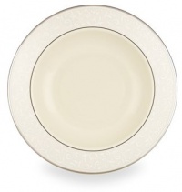Lenox Pearl Innocence Platinum Banded Ivory China Pasta Bowl/Rim Soup Lenox Pearl Innocence Platinum Banded Ivory China Pasta Bowl/Rim Soup