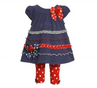 Bonnie Jean Girls 2-6X Nautical Knit Legging Set Bonnie Jean Girls 2-6X Nautical Knit Legging Set