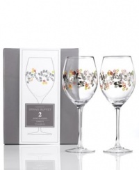 Charter Club Grand Buffet Set of 2 Mod Confetti 17.1 oz Wine Glasses