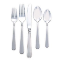 Lenox Pearl Platinum Stainless-Steel 5-Piece Place Setting, Service for 1