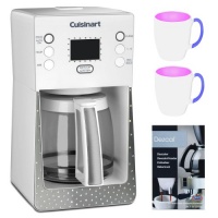 Cuisinart CC1000W Crystal 14-Cup Programmable Coffeemaker (white) + 16 oz. Stoneware Coffee Mug + Dezcal Home Activated Descale Cuisinart CC1000W Crystal 14-Cup Programmable Coffeemaker (white) + 16 oz. Stoneware Coffee Mug + Dezcal Home Activated Descale
