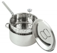 Bayou Classic 1101 10-Quart Stainless-Steel Fry Pot with Lid and Basket Bayou Classic 1101 10-Quart Stainless-Steel Fry Pot with Lid and Basket