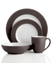 Make everyday meals a little more fun with a set of mix-and-match dinnerware and dishes from Noritake. Clean, modern shapes dressed in two contrasting hues-one glazed, one matte-create place settings with endless possibilities. Make everyday meals a little more fun with a set of mix-and-match dinnerware and dishes from Noritake. Clean, modern shapes dressed in two contrasting hues-one glazed, one matte-create place settings with endless possibilities.