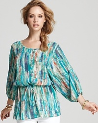 C&C California Tunic - Mosaic Zig Zag Tie Waist C&C California Tunic - Mosaic Zig Zag Tie Waist