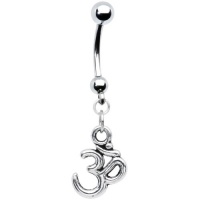 Handcrafted Spiritually Uplifting Ohm Belly Ring Handcrafted Spiritually Uplifting Ohm Belly Ring