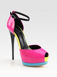 EXCLUSIVELY AT SAKS. Playful patent leather look with an adjustable ankle strap and island platform. Self-covered heel, 5½ (140mm)Island platform, 1 (25mm)Compares to a 4½ heel (115mm)Patent leather upperLeather liningBuffed leather solePadded insoleMade in ItalyOUR FIT MODEL RECOMMENDS ordering true size. EXCLUSIVELY AT SAKS. Playful patent leather look with an adjustable ankle strap and island platform. Self-covered heel, 5½ (140mm)Island platform, 1 (25mm)Compares to a 4½ heel (115mm)Patent leather upperLeather liningBuffed leather solePadded insoleMade in ItalyOUR FIT MODEL RECOMMENDS ordering true size.
