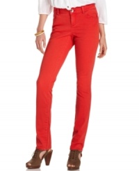 Sizzle in the color of the season -- wear DKNY Jeans' red denim for a trendy ensemble! (Clearance) Sizzle in the color of the season -- wear DKNY Jeans' red denim for a trendy ensemble! (Clearance)