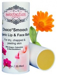 Choco*Smooch Organic Baby Lip & Face Balm, with Argan, Calendula and Sea Buckthorn Choco*Smooch Organic Baby Lip & Face Balm, with Argan, Calendula and Sea Buckthorn
