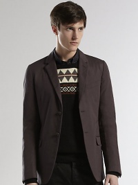 Simple elegance defines this structured, lightly padded, two-button jacket, tailored in lightweight, dyed cotton.Button-frontChest welt, waist flap pocketsSide ventsAbout 29 from shoulder to hemCottonDry cleanMade in Italy Simple elegance defines this structured, lightly padded, two-button jacket, tailored in lightweight, dyed cotton.Button-frontChest welt, waist flap pocketsSide ventsAbout 29 from shoulder to hemCottonDry cleanMade in Italy
