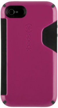 Speck Products CandyShell Card Case for iPhone 4/4S - 1 Pack - Carrying Case - Retail Packaging - Deep Magenta/Black