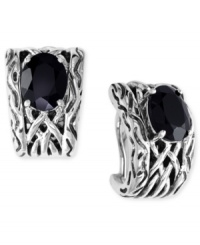 Intricately crafted and punctuated by bold color, EFFY Collection's standout earrings are a definite must have. Earrings are crafted in woven sterling silver and showcase oval-cut onyx (4-3/8 ct. t.w.). Approximate drop: 1/2 inch. Intricately crafted and punctuated by bold color, EFFY Collection's standout earrings are a definite must have. Earrings are crafted in woven sterling silver and showcase oval-cut onyx (4-3/8 ct. t.w.). Approximate drop: 1/2 inch.