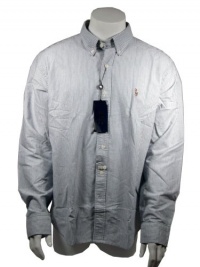 Polo Ralph Lauren Slim Custom-Fit Stripe Oxford Shirt-Blue/White Striped - Small Polo Ralph Lauren Slim Custom-Fit Stripe Oxford Shirt-Blue/White Striped - Small