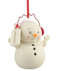 Perk right up with the caffeinated snowman ornament from Department 56. Smooth porcelain bisque with red earmuffs will be real eye opener on Christmas morning. Perk right up with the caffeinated snowman ornament from Department 56. Smooth porcelain bisque with red earmuffs will be real eye opener on Christmas morning.
