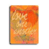 Love One Another 14x20 Artistic Planked Wood Sign by Lisa Weedn Love One Another 14x20 Artistic Planked Wood Sign by Lisa Weedn