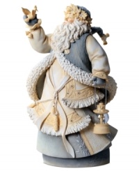 Classic Santa Claus stands proudly in this Christmas figurine, featuring glittering crystal embellishments with the phrase gift of peace inscribed along the bottom. Classic Santa Claus stands proudly in this Christmas figurine, featuring glittering crystal embellishments with the phrase gift of peace inscribed along the bottom.