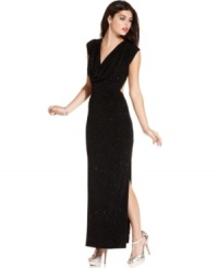 Dark glamour: a stunning open-back brings a touch of screen-siren allure to this twinkling gown from Jump that marries seductive, au-courant style with old-school elegance. Dark glamour: a stunning open-back brings a touch of screen-siren allure to this twinkling gown from Jump that marries seductive, au-courant style with old-school elegance.