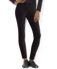 Add textural interest to any look with Lauren Ralph Lauren's chic legging crafted in comfortable stretch corduroy. Add textural interest to any look with Lauren Ralph Lauren's chic legging crafted in comfortable stretch corduroy.