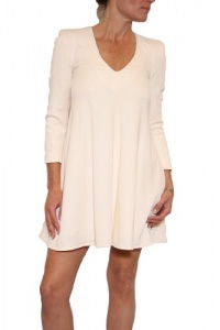 Women's French Connection Nix Nights L/S V-Neck Dress in Daisy White Size 8 Women's French Connection Nix Nights L/S V-Neck Dress in Daisy White Size 8