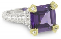 Judith Ripka Candy Small Candy Purple Ring, Size 8 Judith Ripka Candy Small Candy Purple Ring, Size 8