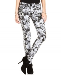 Go bold in Dollhouse's graphic skinnies! Perfect for the print-lovin' season, these trend-right jeans look awesome when paired with a simple tee and cute booties. Go bold in Dollhouse's graphic skinnies! Perfect for the print-lovin' season, these trend-right jeans look awesome when paired with a simple tee and cute booties.