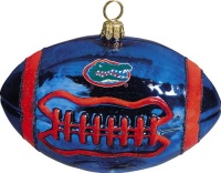 NCAA Florida Gators Football Blown Glass Ornament NCAA Florida Gators Football Blown Glass Ornament