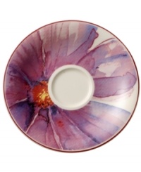 Prolong spring with the lively Mariefleur after-dinner saucer. Splashy colors adorn premium white porcelain edged in red and designed for everyday dining. Mix and match with New Cottage dinnerware, also by Villeroy & Boch. Prolong spring with the lively Mariefleur after-dinner saucer. Splashy colors adorn premium white porcelain edged in red and designed for everyday dining. Mix and match with New Cottage dinnerware, also by Villeroy & Boch.