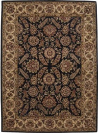 Nourison Rugs Jaipur Collection JA15 Black Round 8' x 8' Area Rug Nourison Rugs Jaipur Collection JA15 Black Round 8' x 8' Area Rug
