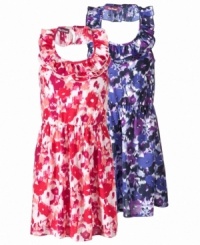 Hold up. She'll make chic look easy in this breezy floral halter dress from Epic Threads. Hold up. She'll make chic look easy in this breezy floral halter dress from Epic Threads.