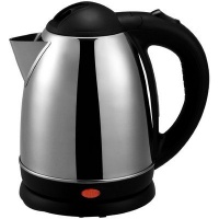 This 1.5 liter 1000-watt electric tea kettle with brushed stainless steel finish features an illuminated power indicator, automatic shut-off for dual protection when boiling or dry and an overheat shut-off. This 1.5 liter 1000-watt electric tea kettle with brushed stainless steel finish features an illuminated power indicator, automatic shut-off for dual protection when boiling or dry and an overheat shut-off.