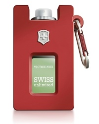 Developed with natural essences originally found in Switzerland, the new Victorinox Fragrance has a taste of true authenticity. Savor the unique and aromatic scent of Genepi liquor and Absinthe with the invigorating woody freshness of the Swiss Alps Silver Fir.- Swiss Unlimited Eau de Toilette Refillable Spray- Includes special soft rubber coat and solid metal carabineer- 1 oz. (30 ml) Developed with natural essences originally found in Switzerland, the new Victorinox Fragrance has a taste of true authenticity. Savor the unique and aromatic scent of Genepi liquor and Absinthe with the invigorating woody freshness of the Swiss Alps Silver Fir.- Swiss Unlimited Eau de Toilette Refillable Spray- Includes special soft rubber coat and solid metal carabineer- 1 oz. (30 ml)