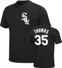 Frank Thomas Chicago White Sox Majestic MLB Player Black T-shirt Frank Thomas Chicago White Sox Majestic MLB Player Black T-shirt