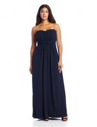 Jessica Simpson Women's Plus-Size Strapless Tie Front Maxi Dress Jessica Simpson Women's Plus-Size Strapless Tie Front Maxi Dress